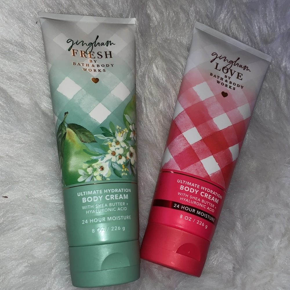 Bath and Body Works Gingham Love & Gingham Fresh Body Cream Bundle